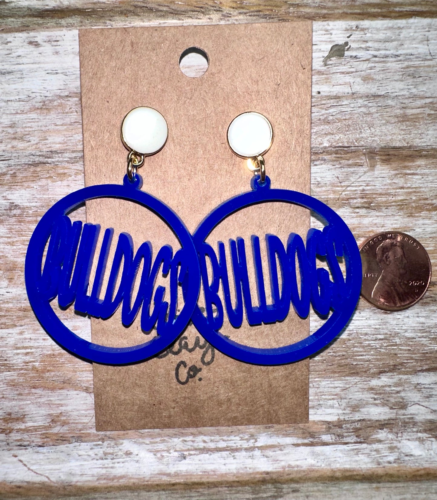 Vancleave bulldogs hoop earrings