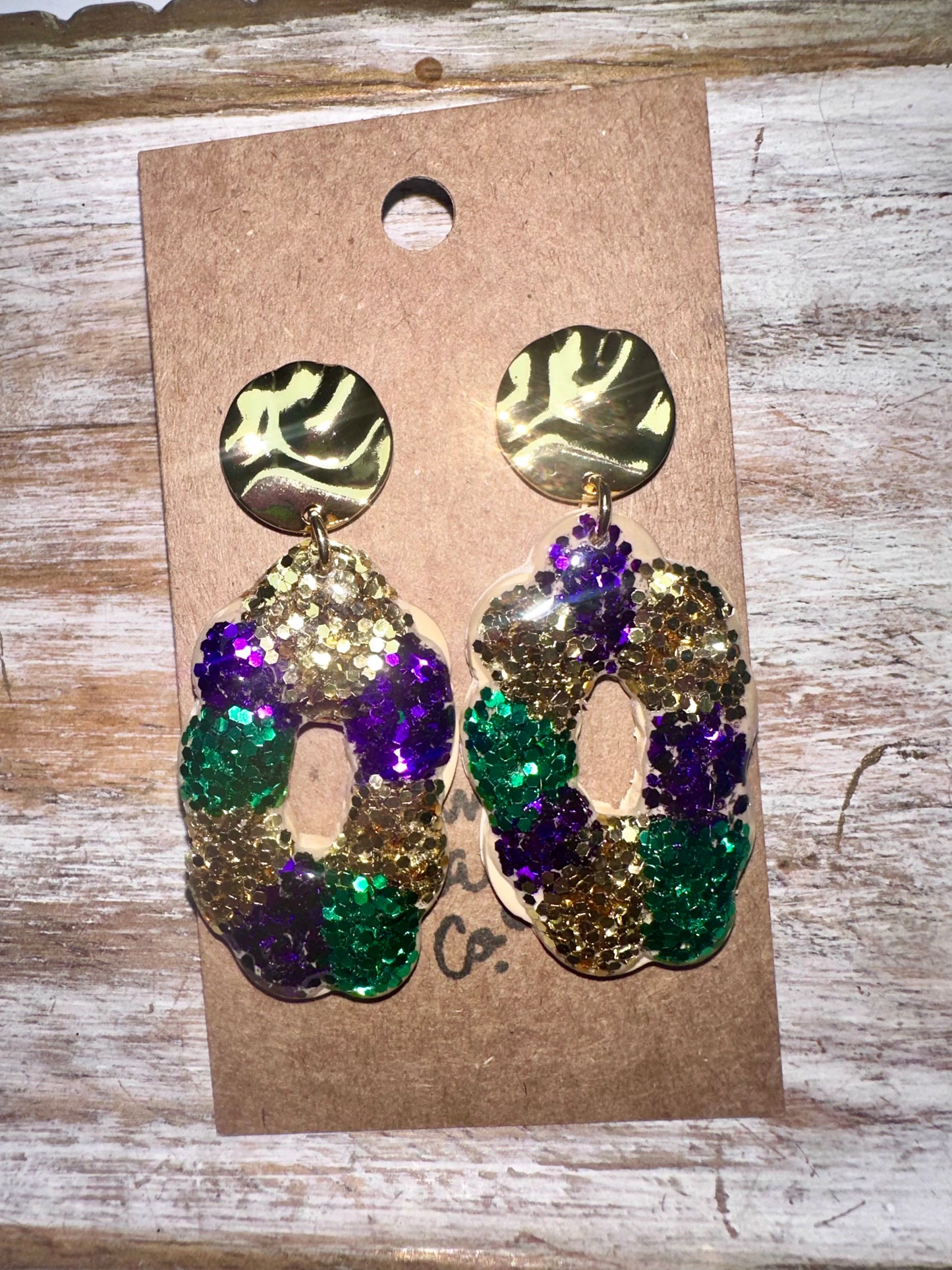 King cake earrings