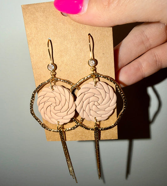 Rope clay earrings