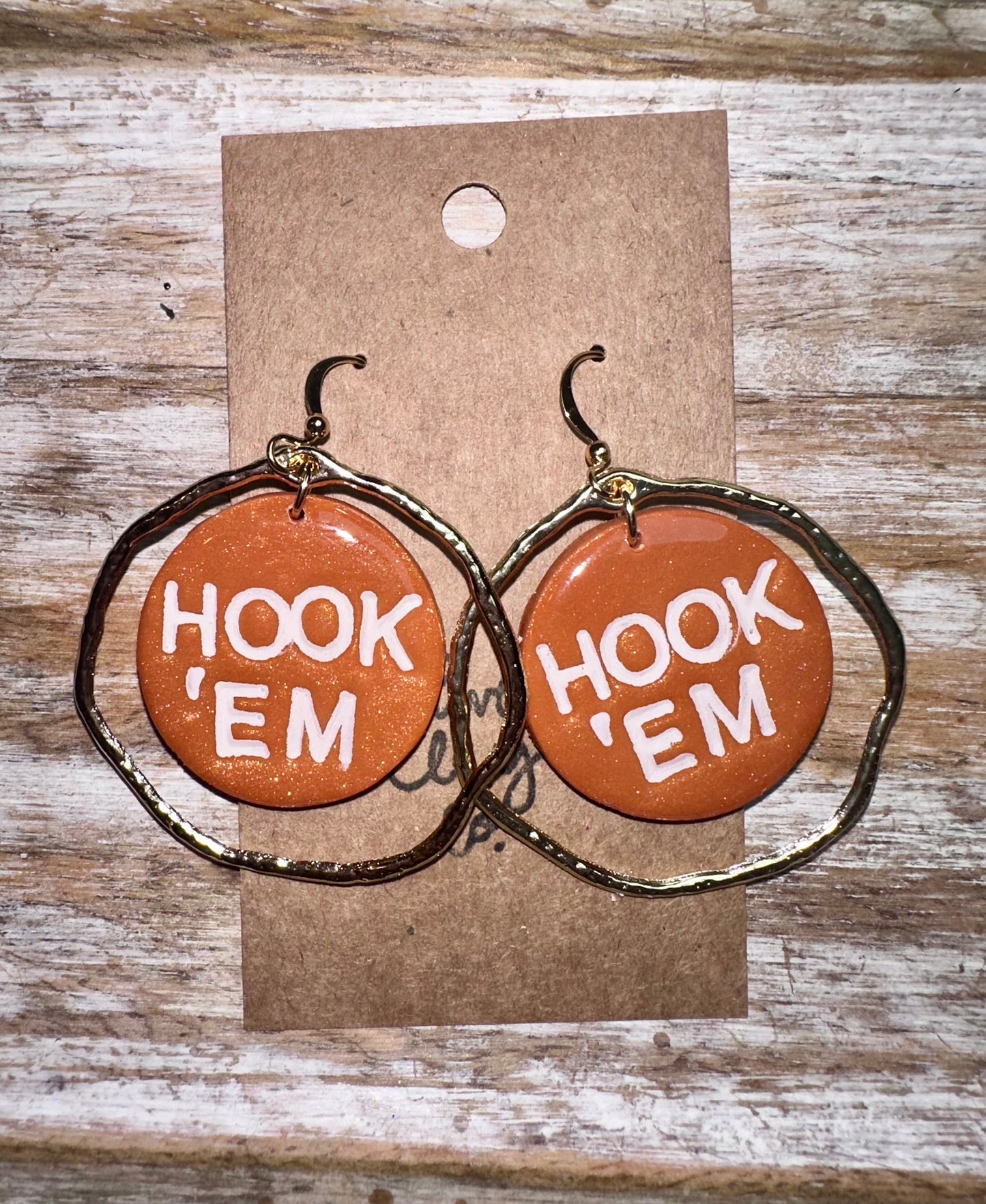 Texas Longhorns hoop earrings