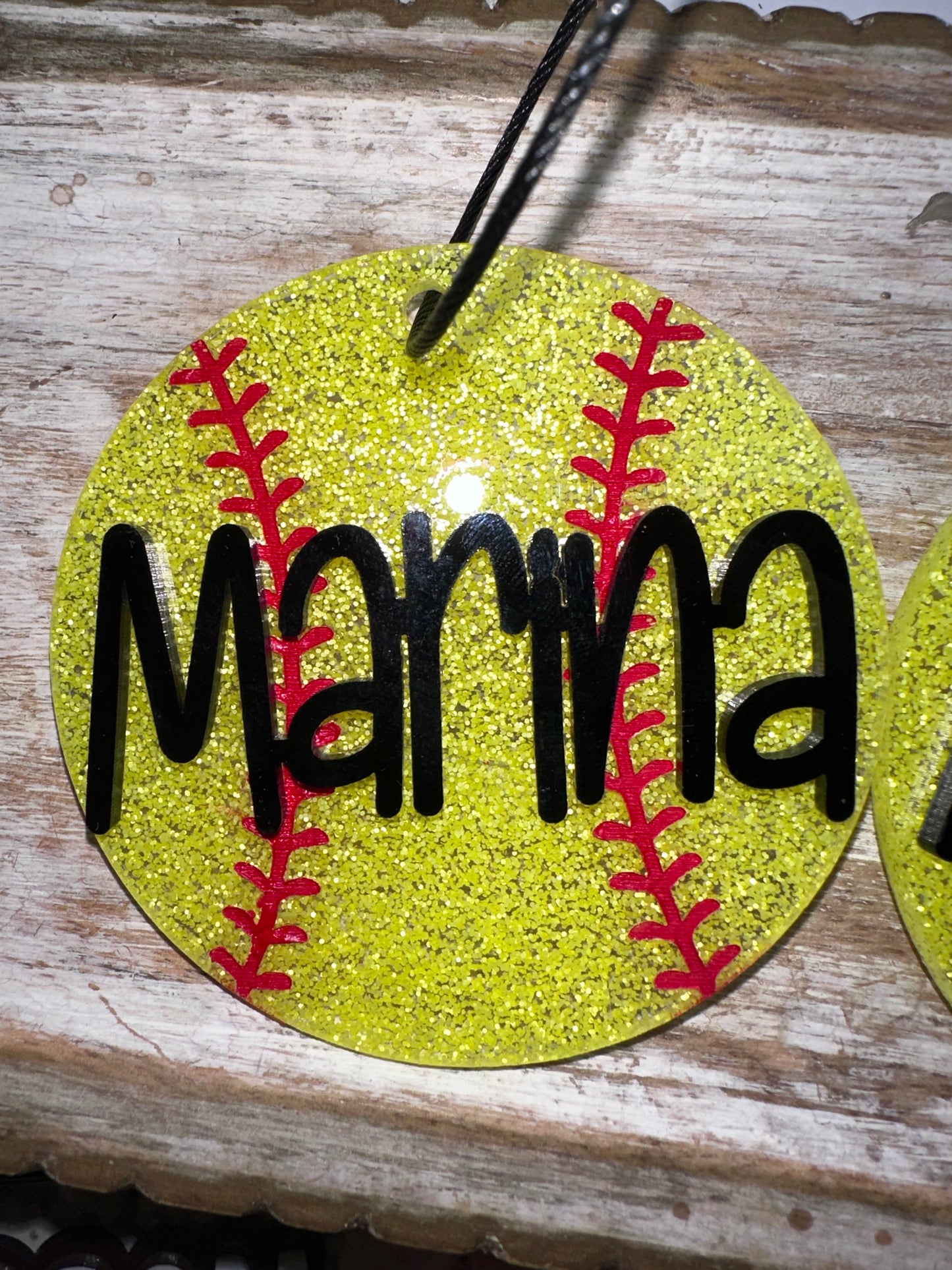 Softball Personalized bag tag