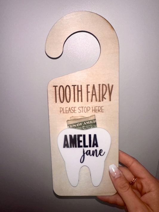 Tooth fairy door hanger