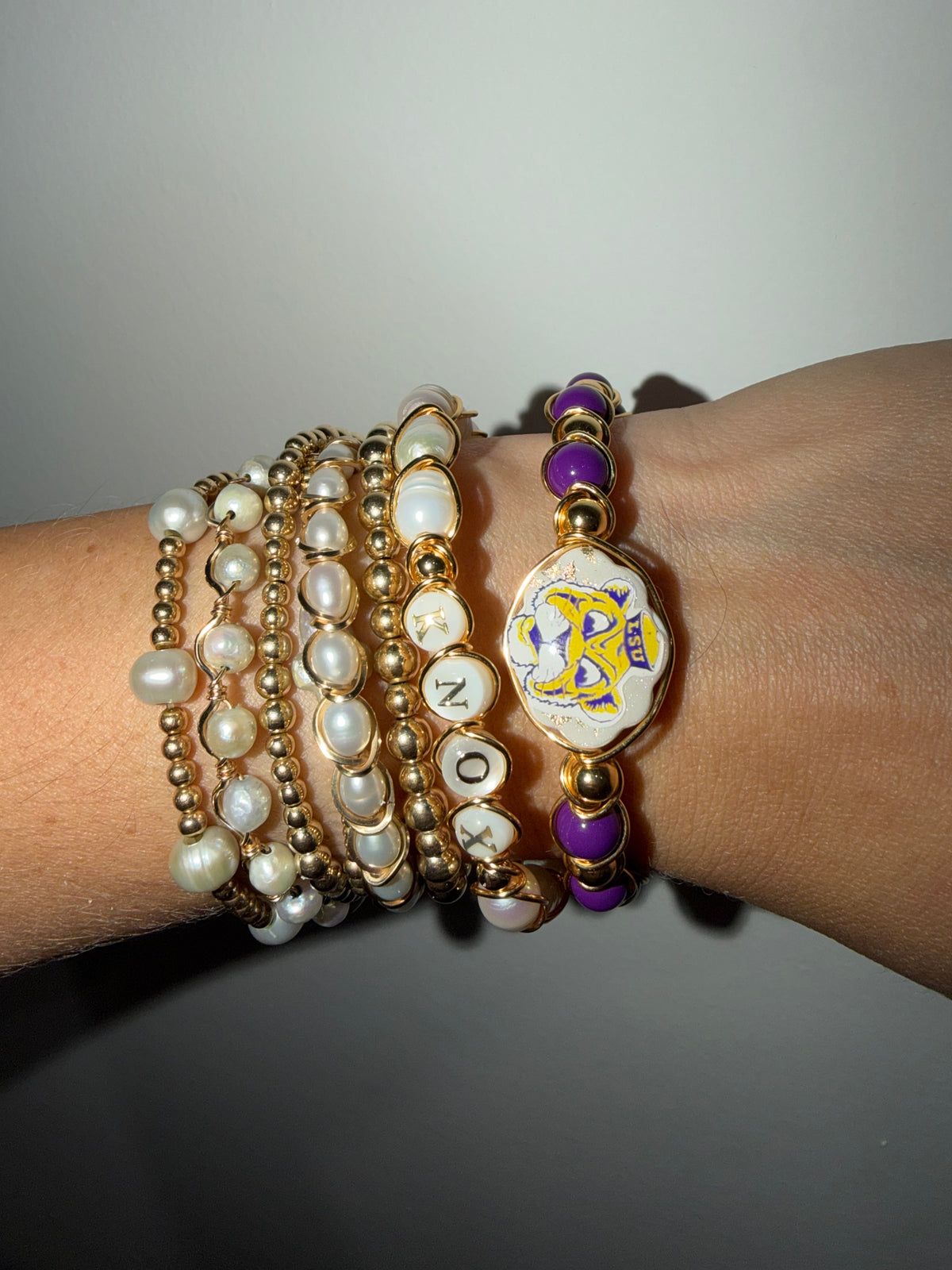 LSU Tigers wire bracelet