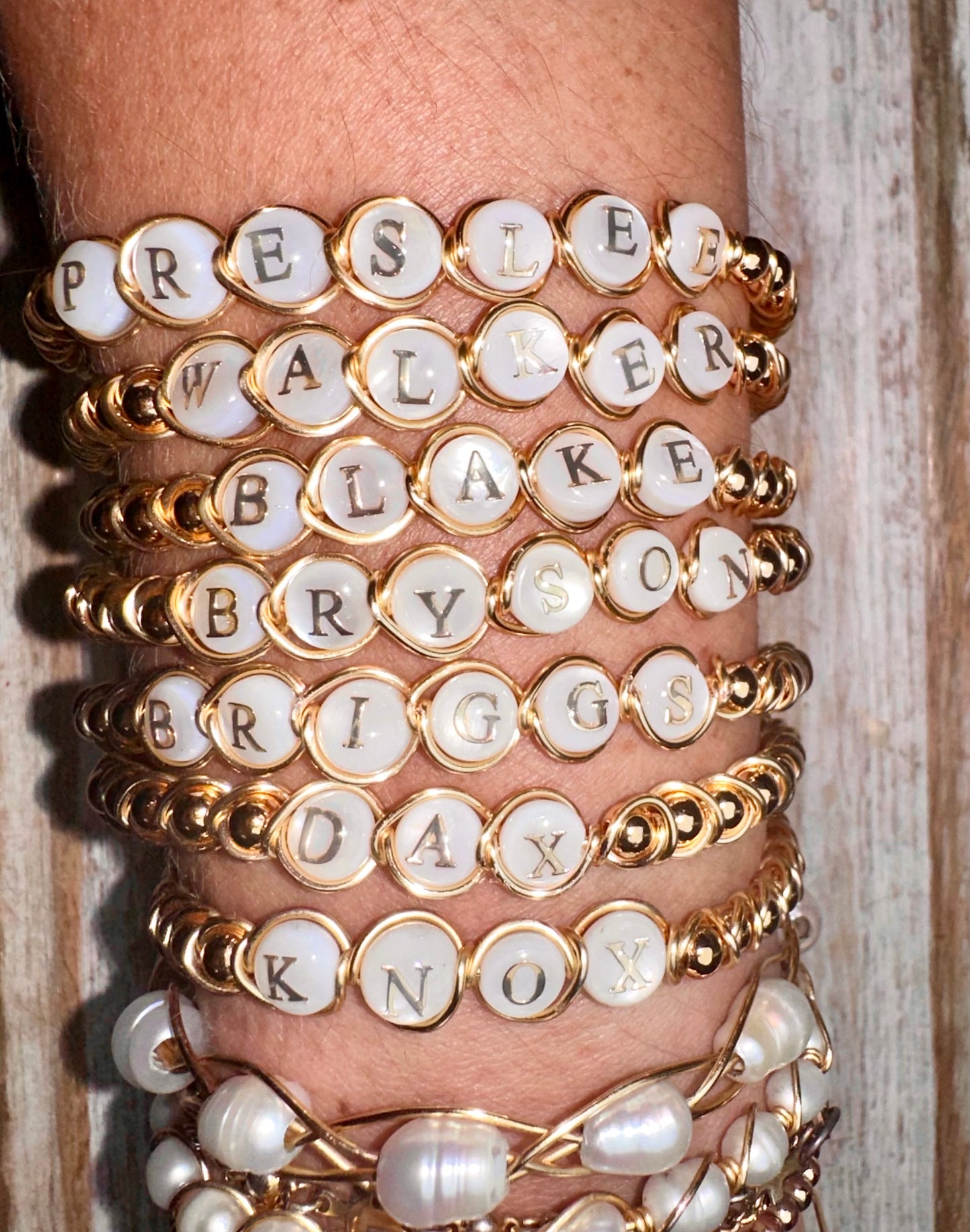 Custom name wire bracelet