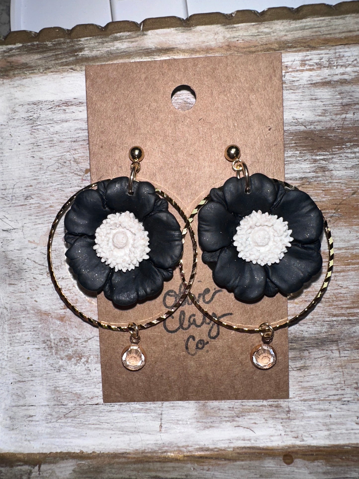 Poppy flower hoops