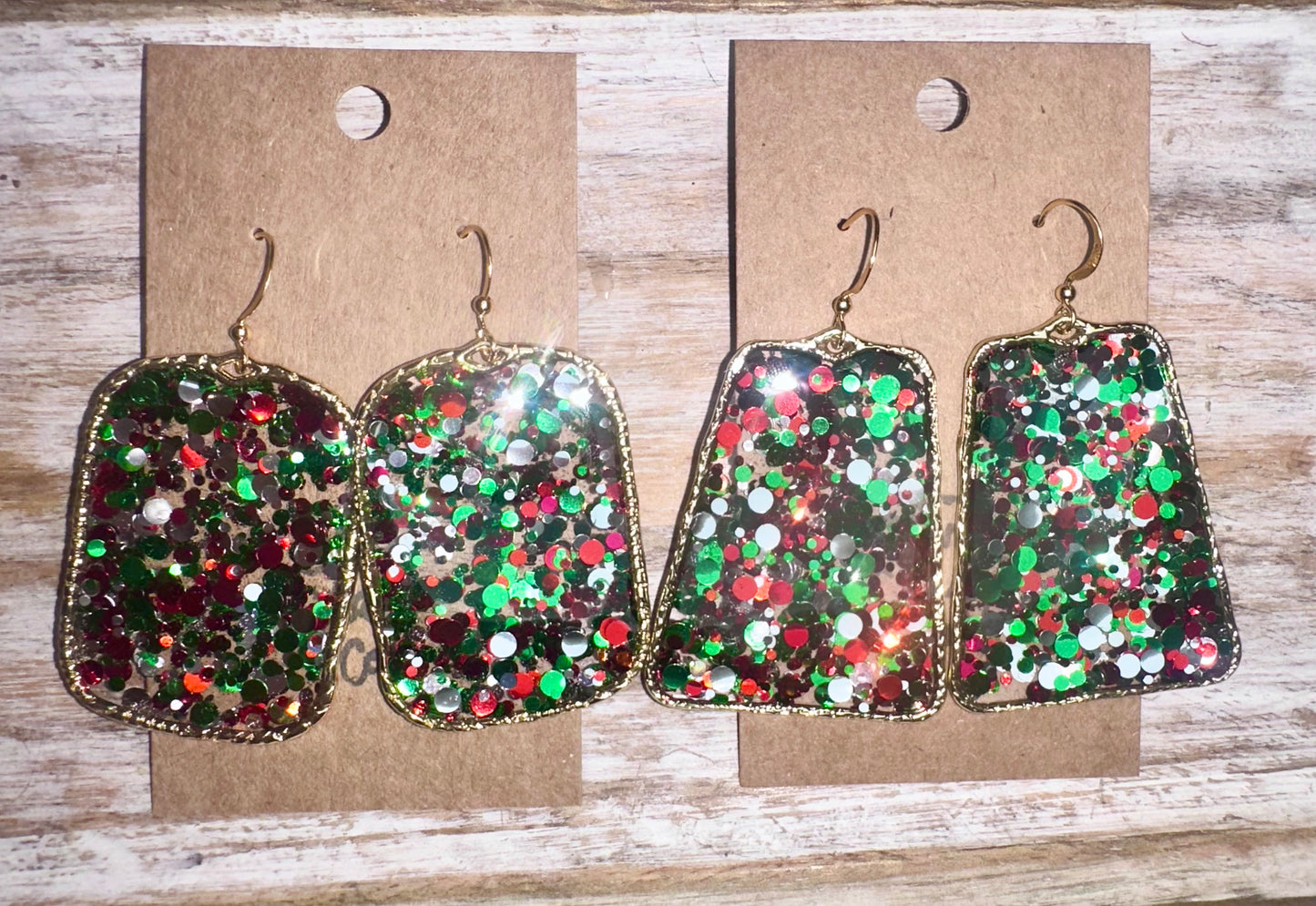 Glitter resin hoops