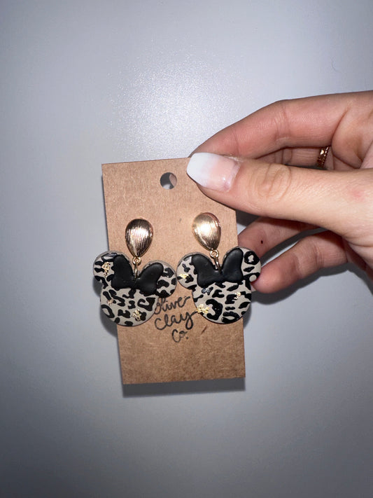 Minnie cheetah earrings