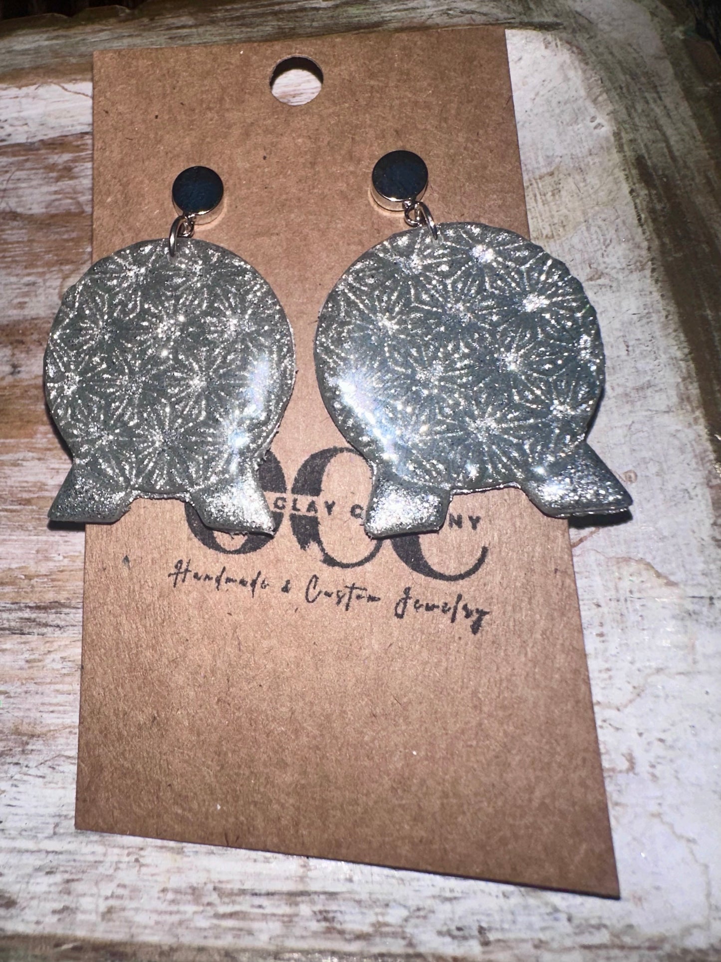 Epcot clay earrings