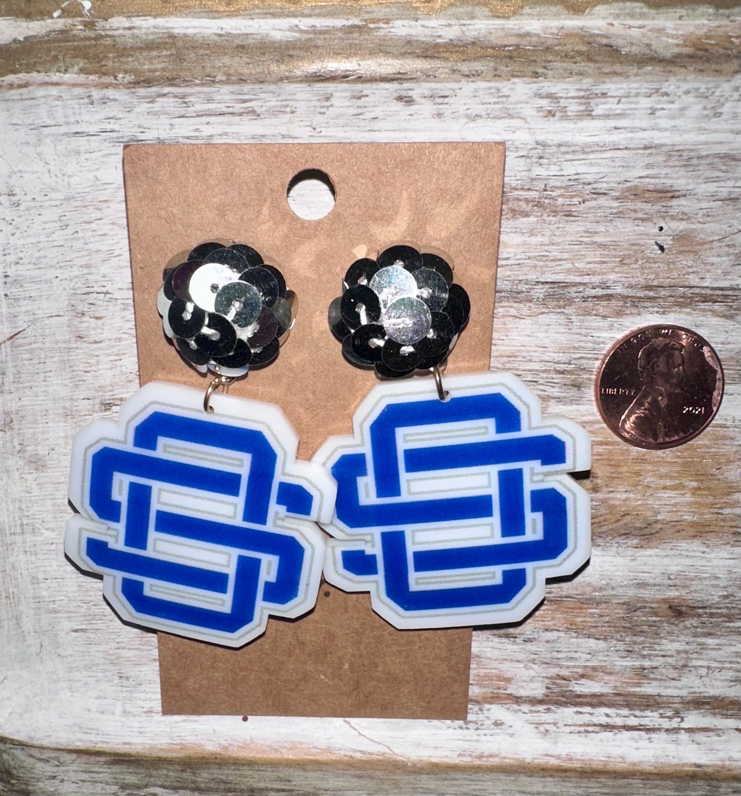 Large OS logo earrings