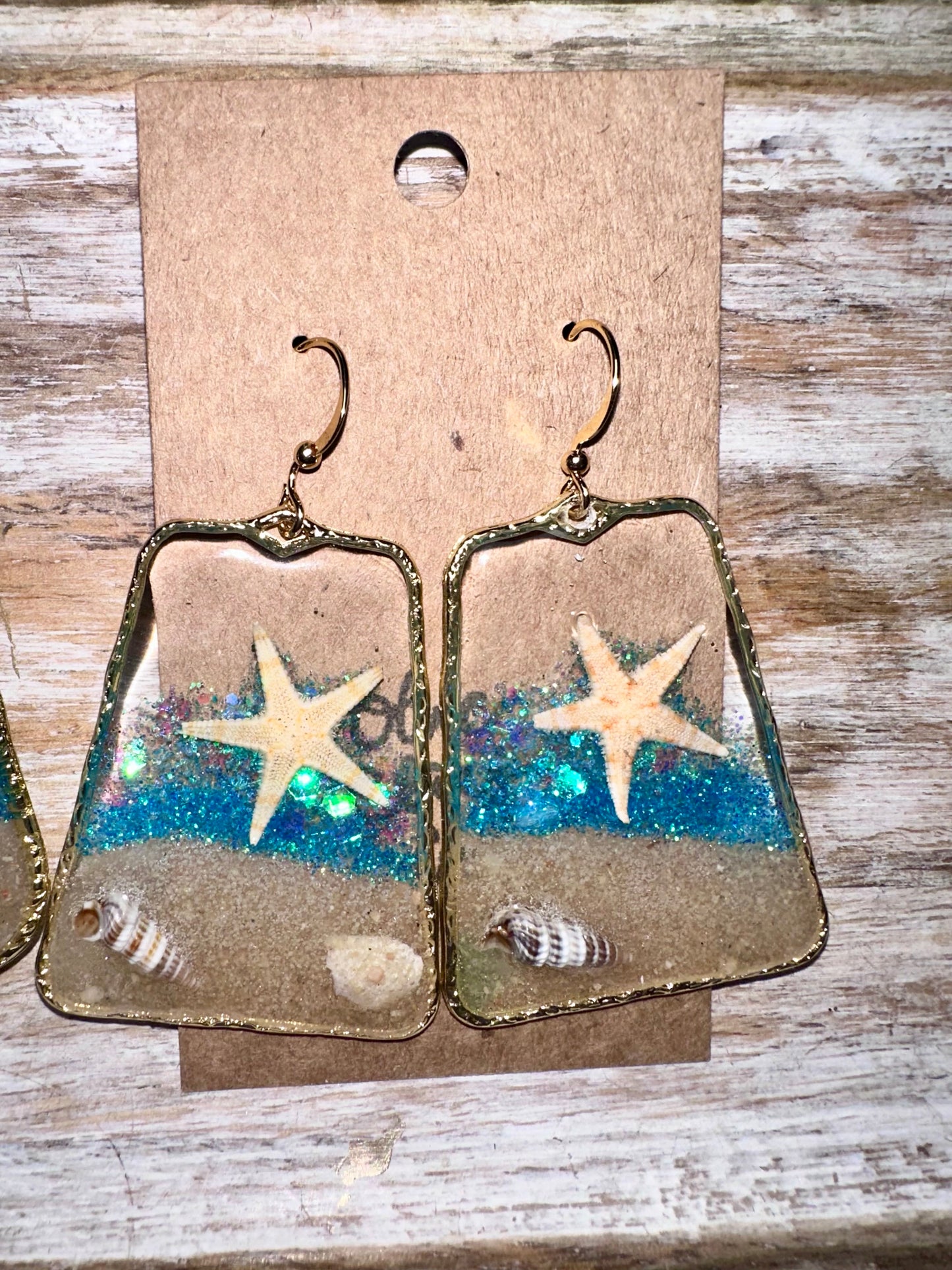 Beachy resin hoops