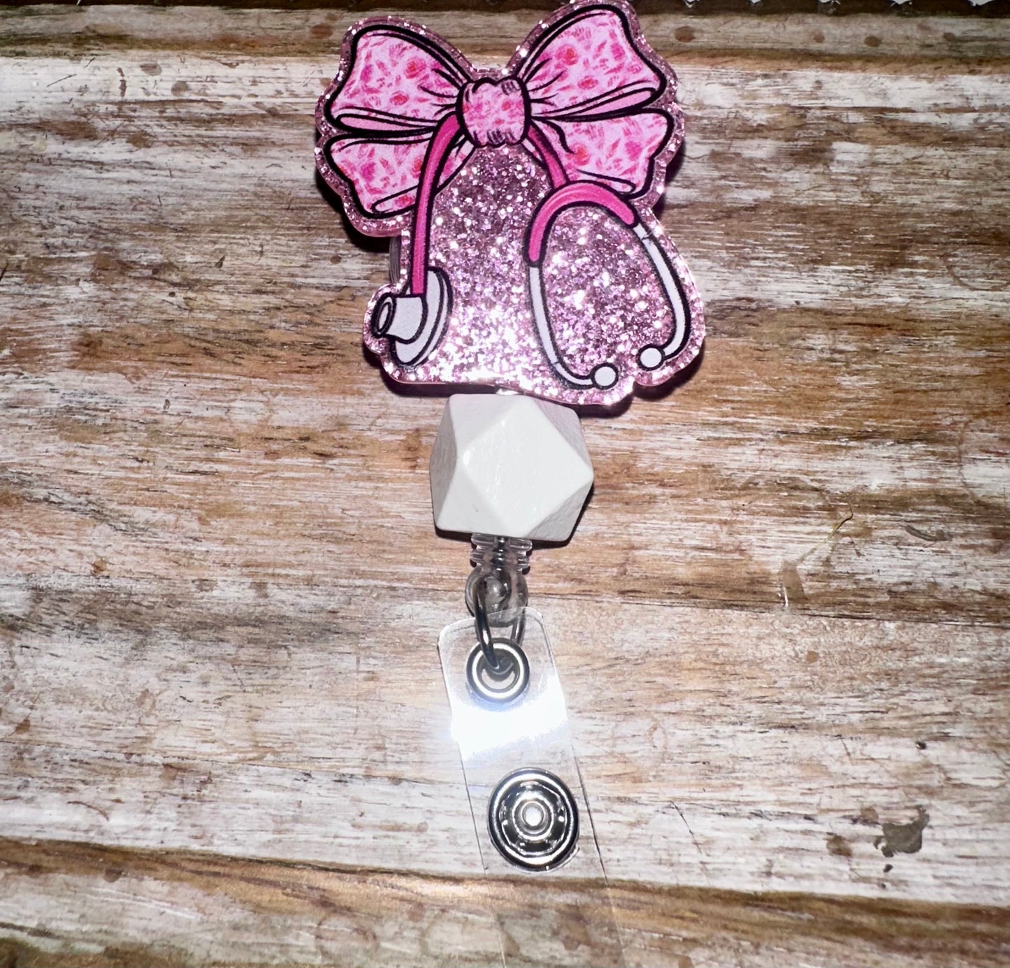 Stethoscope badge reel - alligator clip