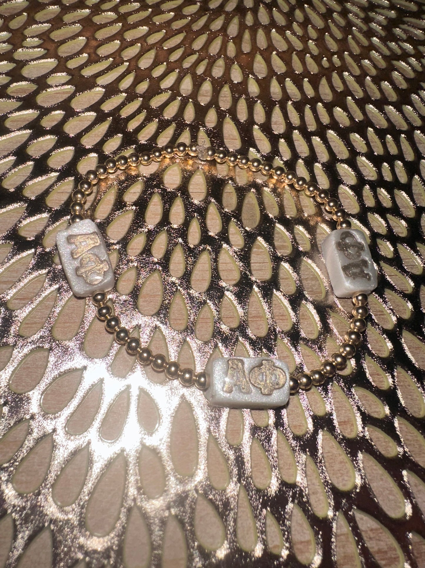 Alpha phi stretchy bracelet