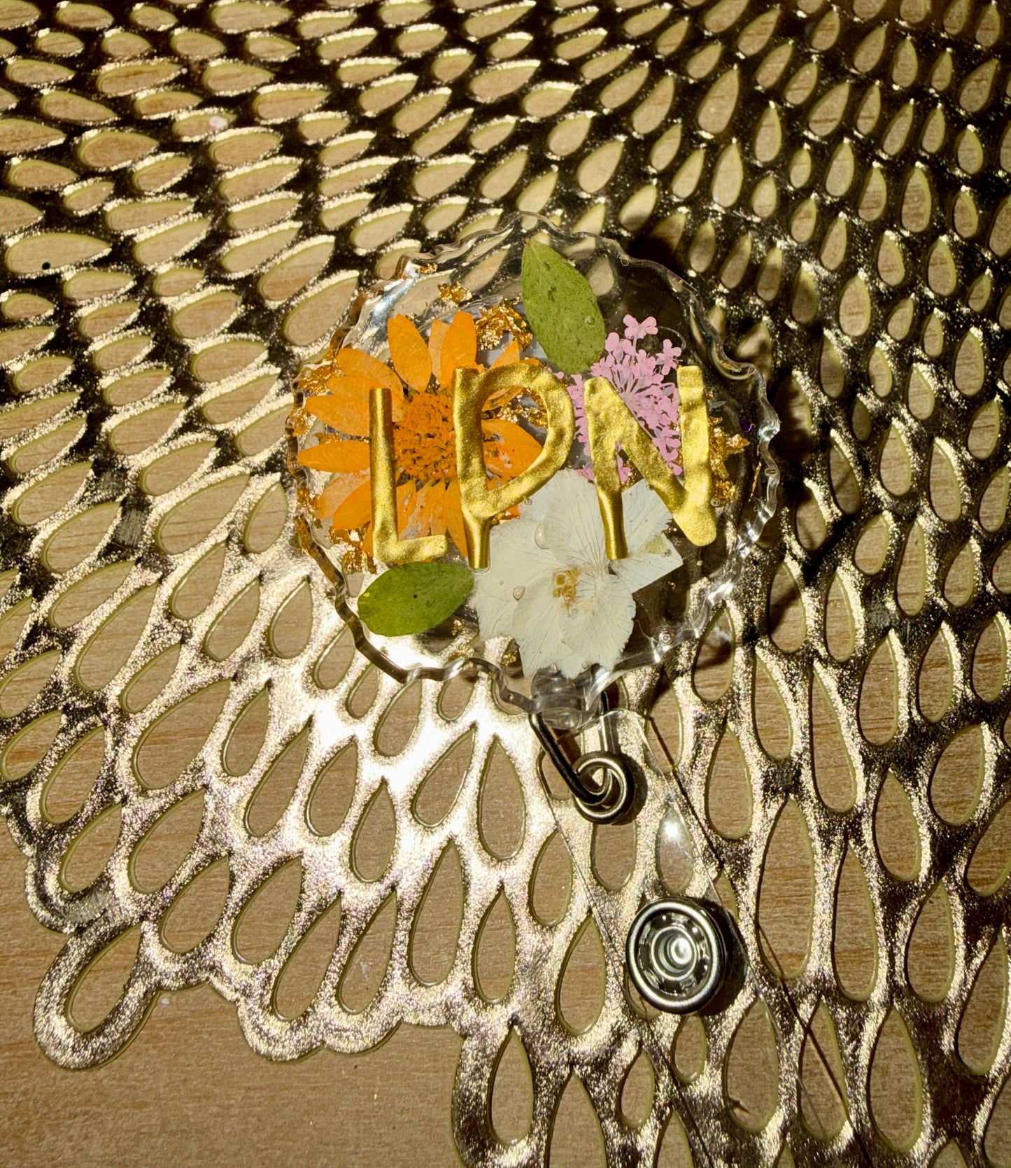 LPN badge reel - alligator clip