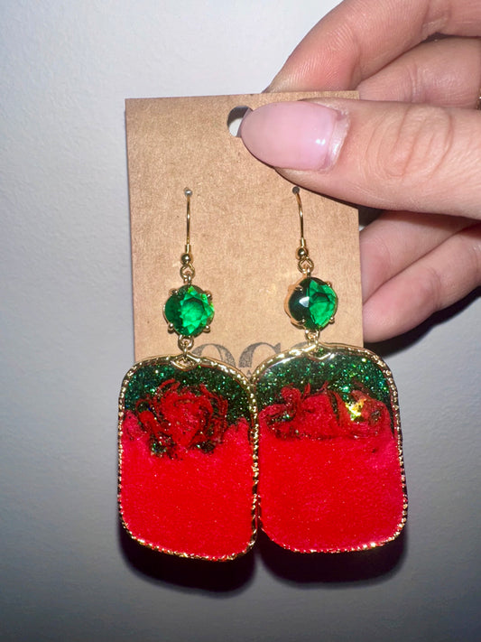 Large Resin hoop earrings