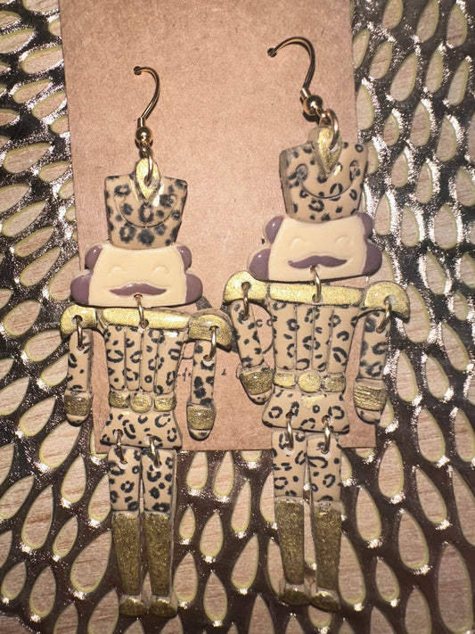 Large nutcracker earrings