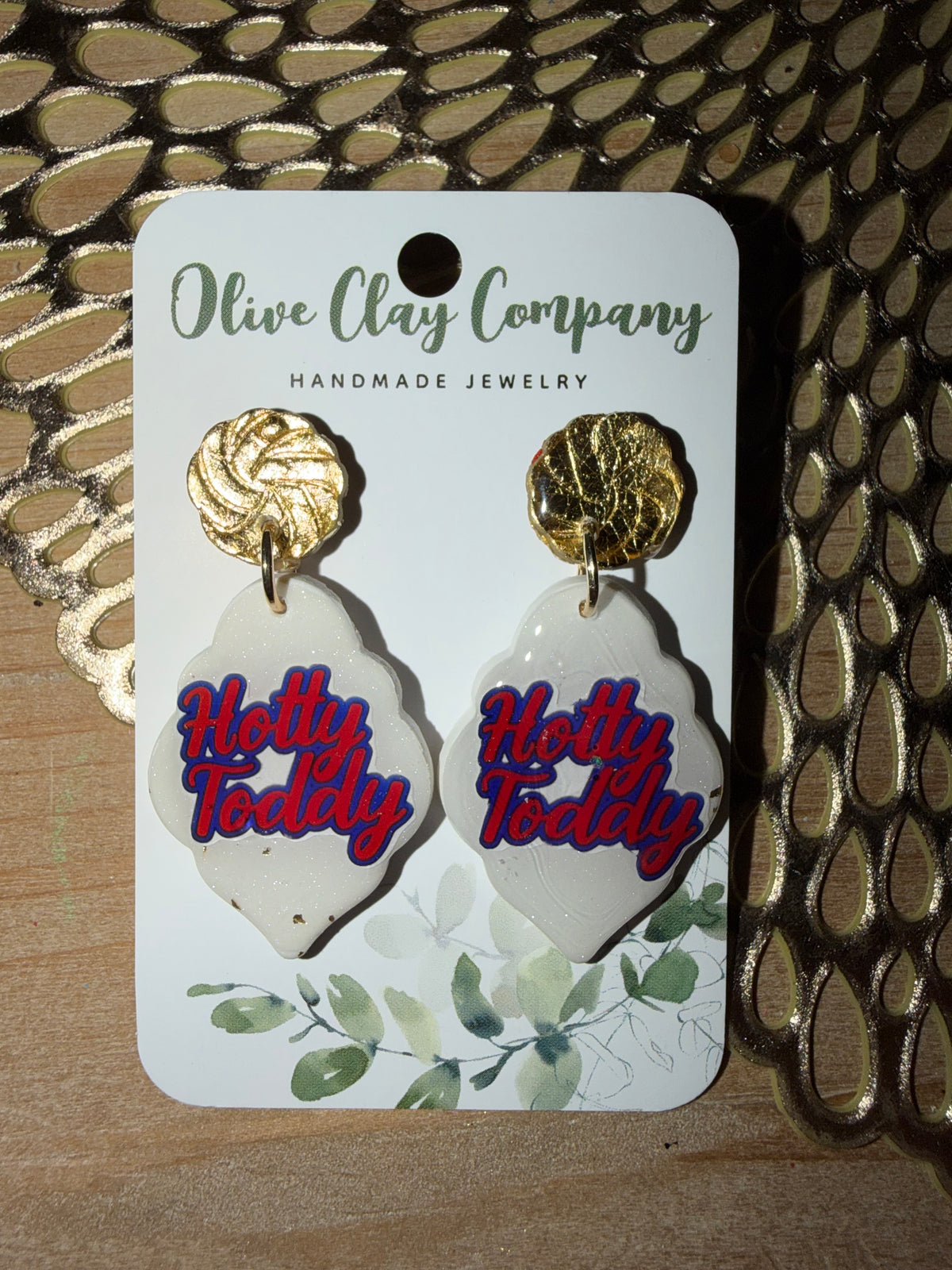 Hotty toddy clay Earrings