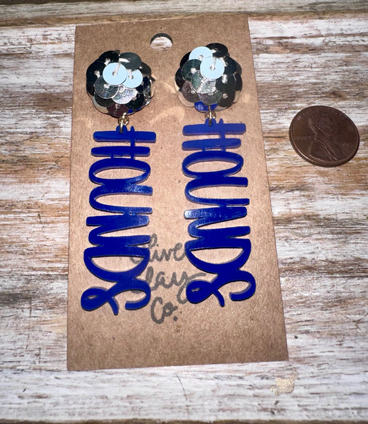 OS Hounds sequin earrings