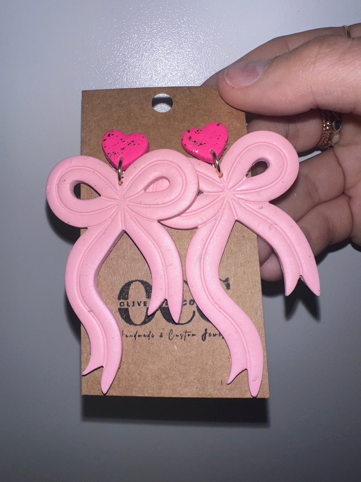 Large bow earrings