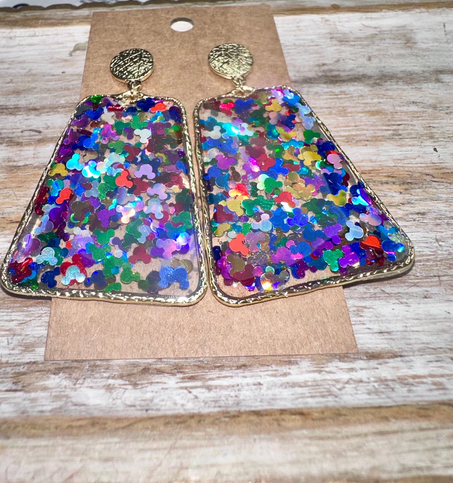 Mouse glitter earrings