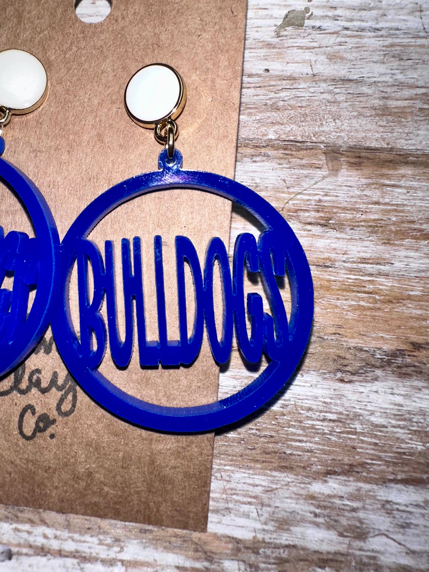 Vancleave bulldogs hoop earrings