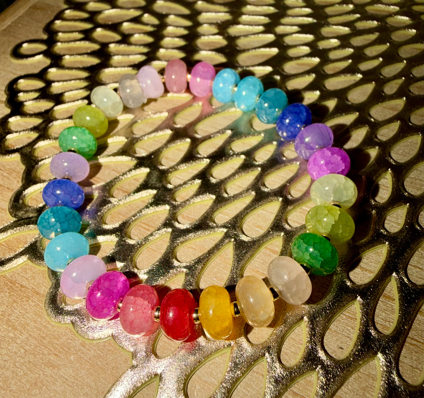 Stretchy 14k Gold filled rondelle bracelets