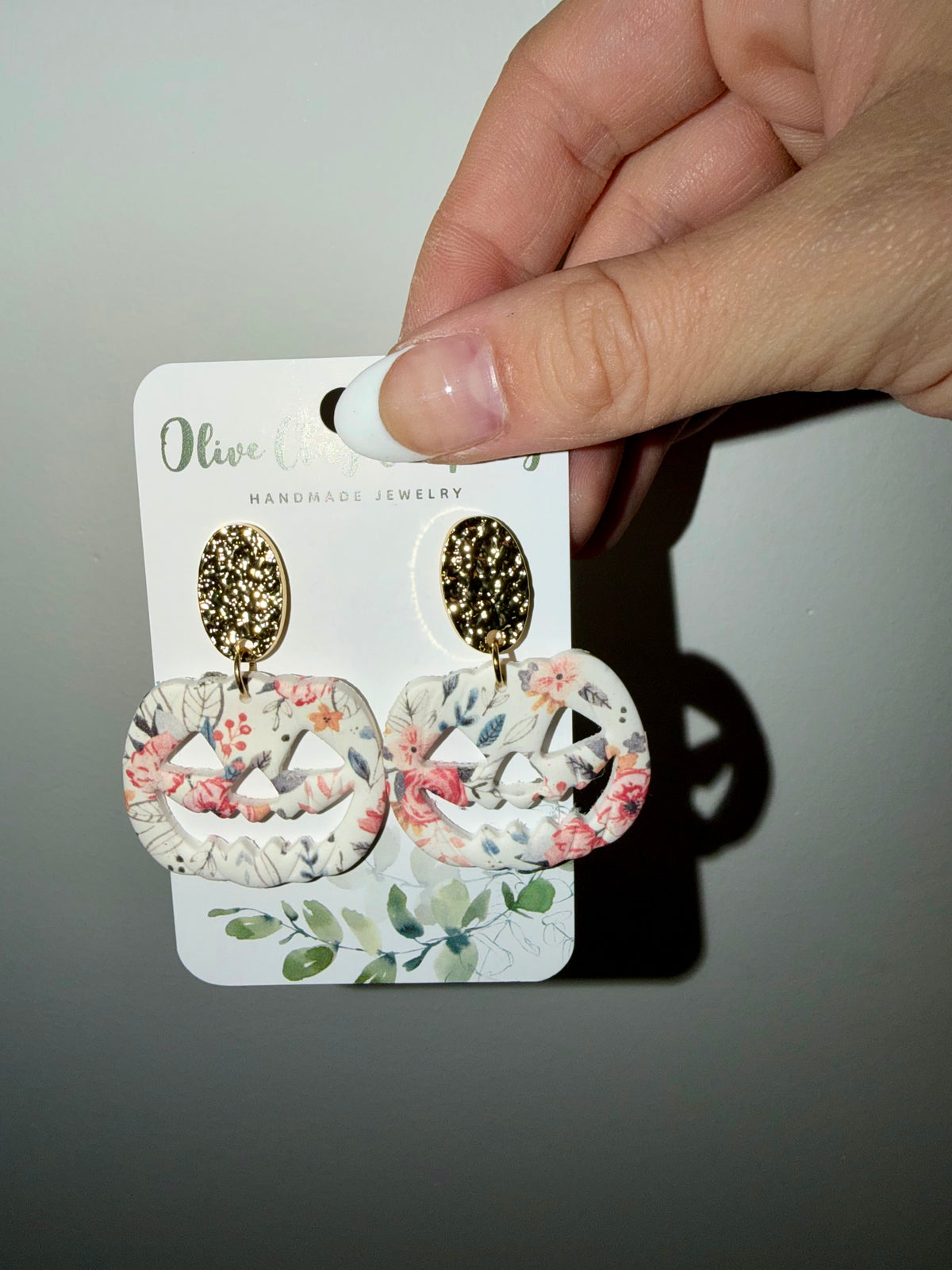 Pumpkin clay earrings