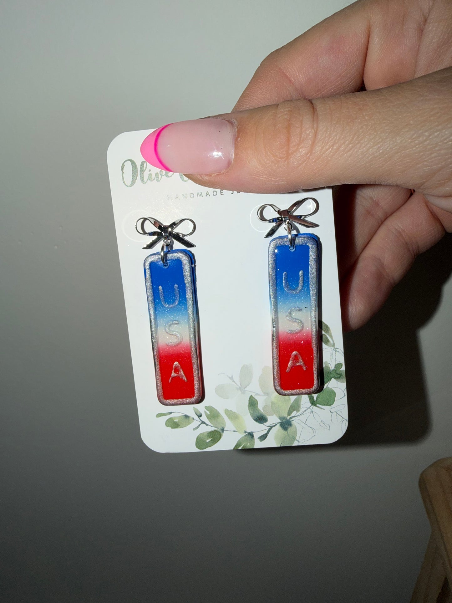USA bar clay Earrings