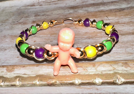 Mardi Gras wire bracelet