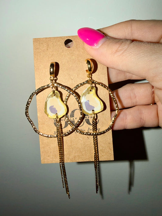 Oyster clay earrings