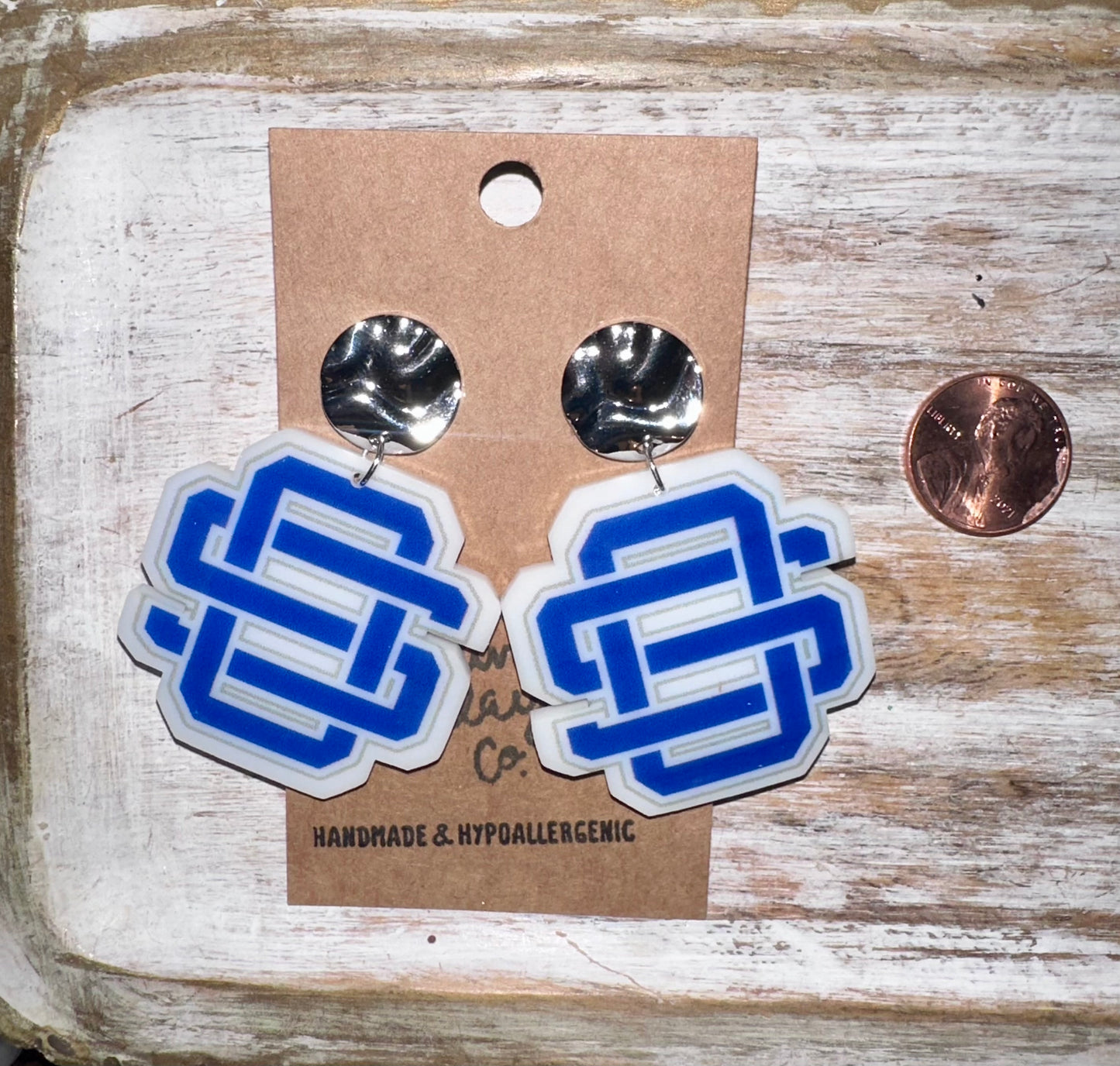 Large OS logo earrings