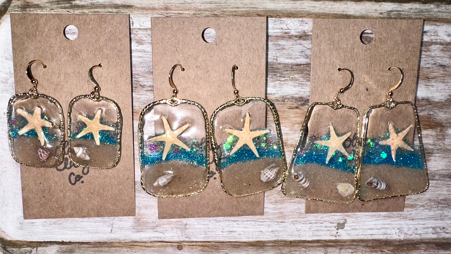 Beachy resin hoops