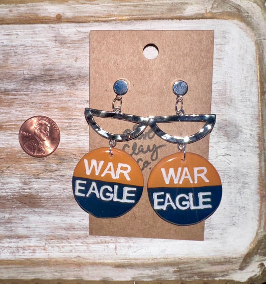 Silver War Eagle Earrings