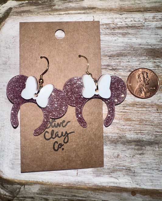 Mouse acrylic earrings