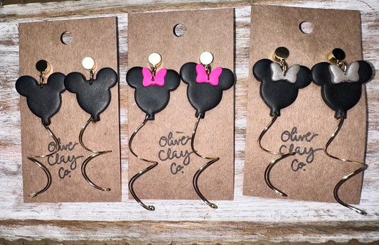 Mouse balloon earrings