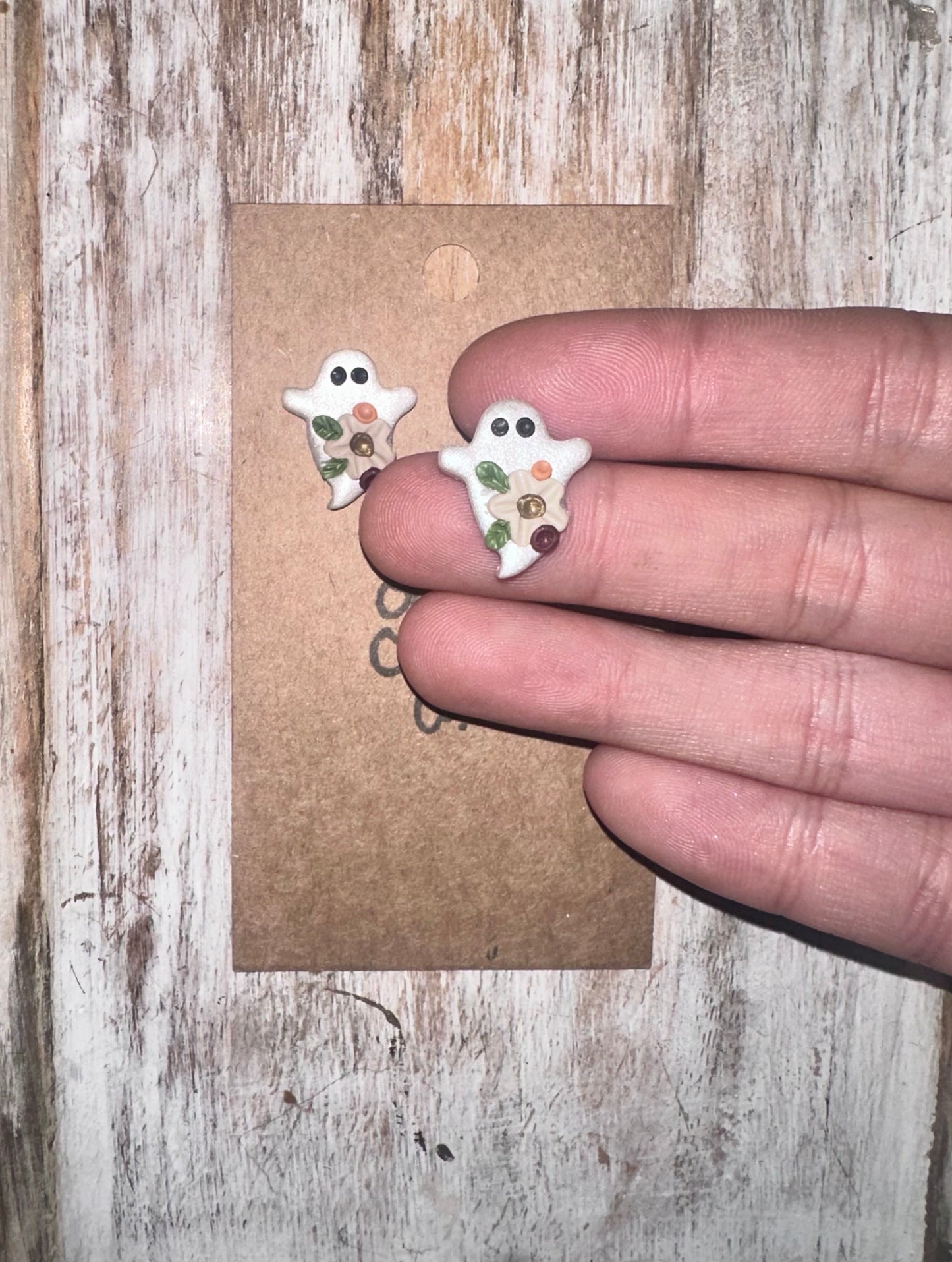 Floral Ghost studs