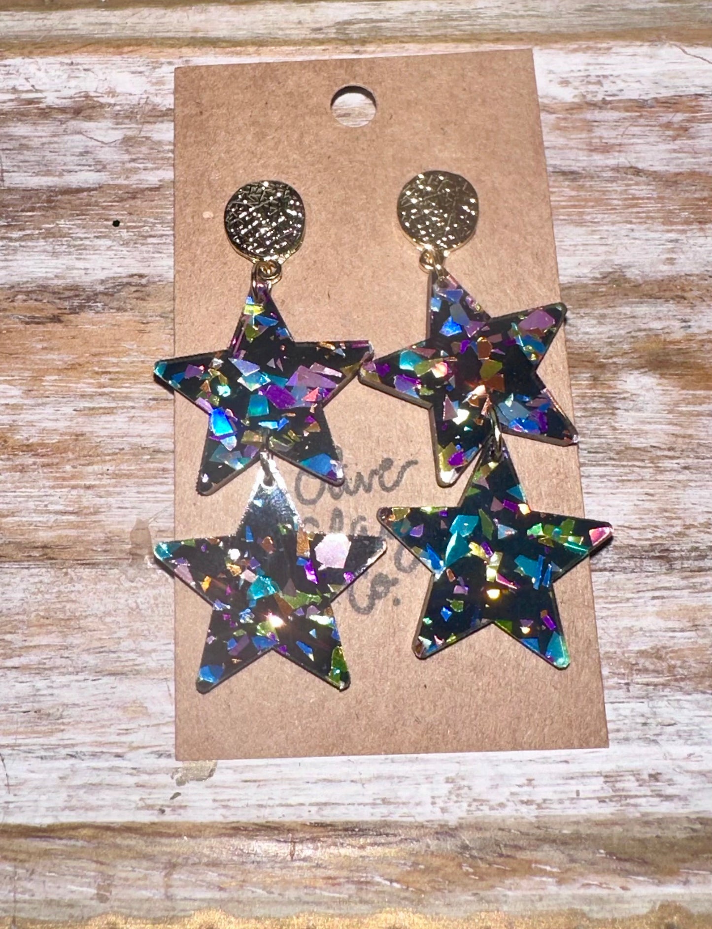 Star acrylic earrings