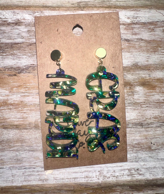 Mardi Gras earrings