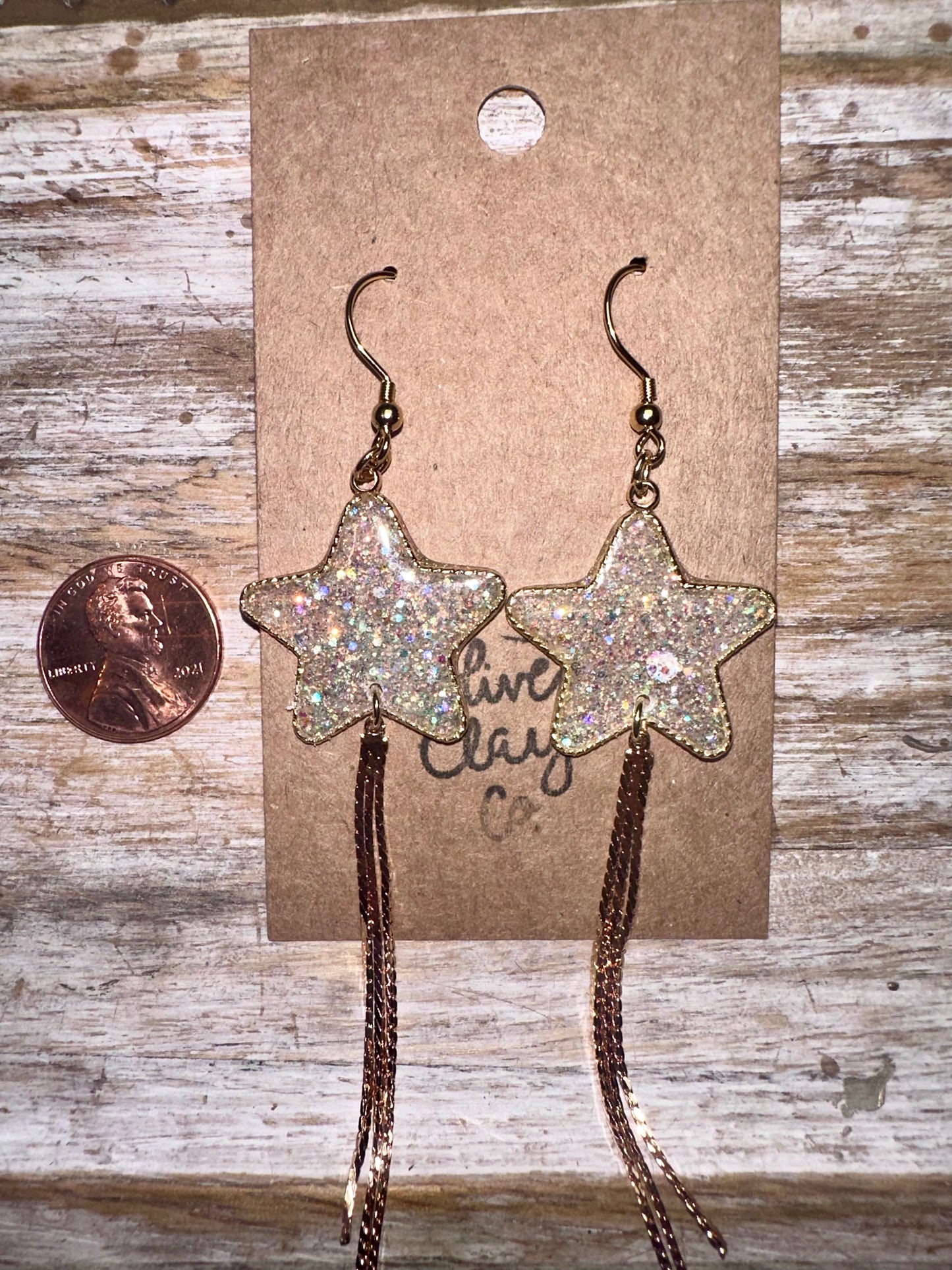 Star fringe earrings