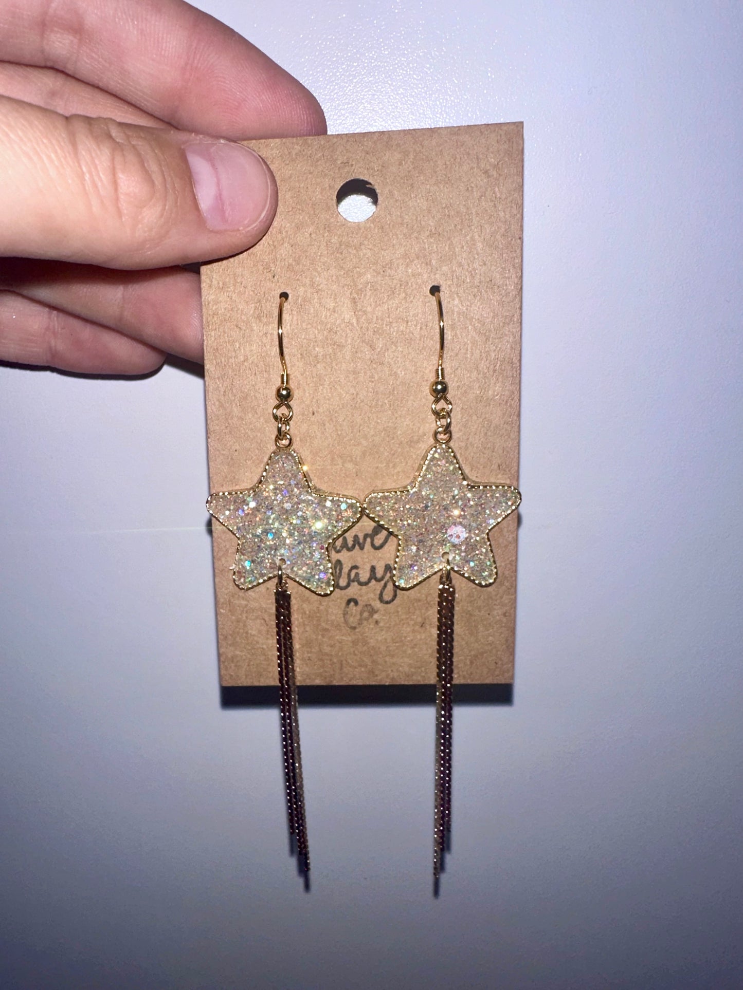 Star fringe earrings