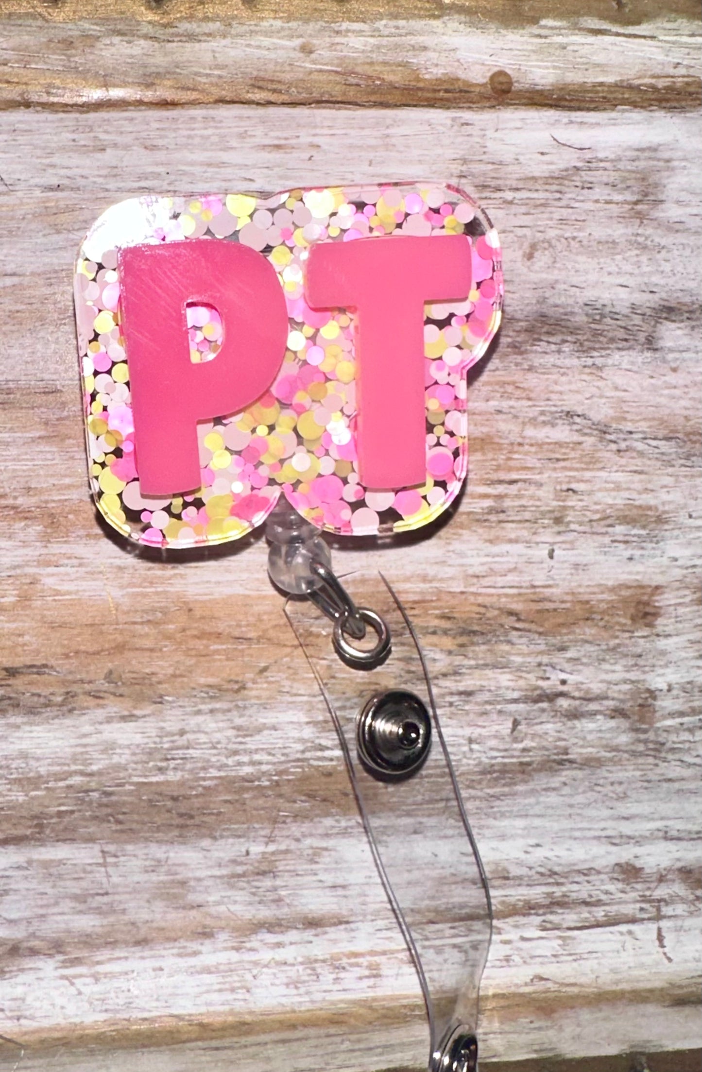 Physical therapy badge reel