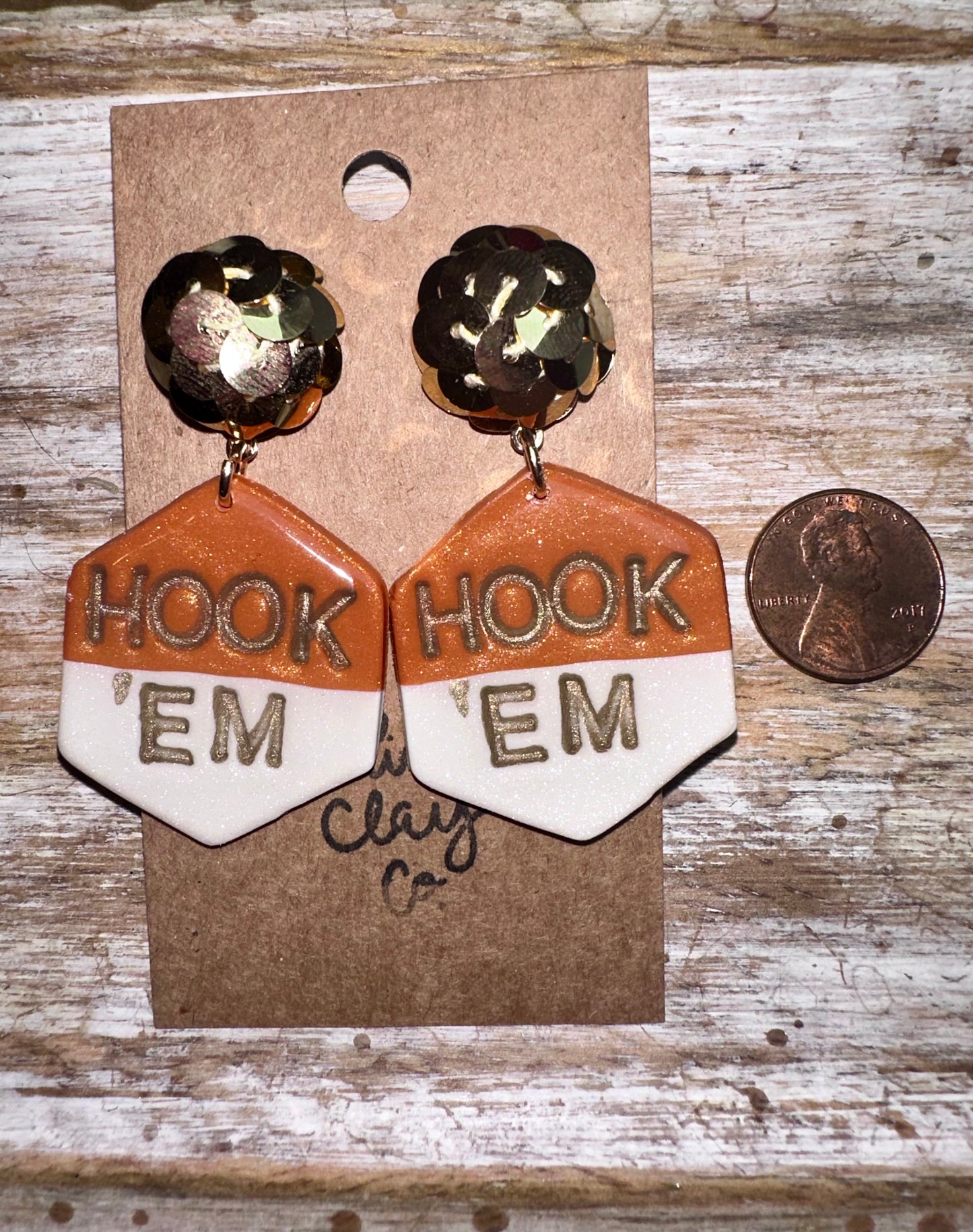 Texas Longhorns earrings