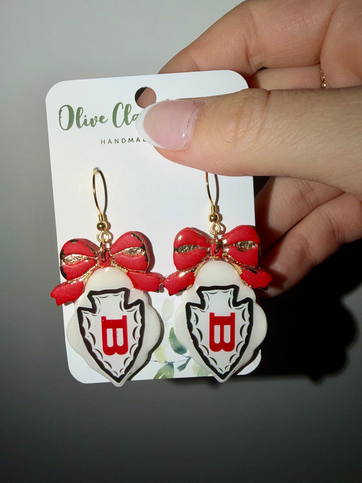 Biloxi Indian clay earrings