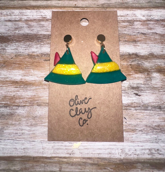 Buddy Elf hat earrings