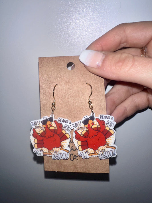 Turkey acrylic earrings