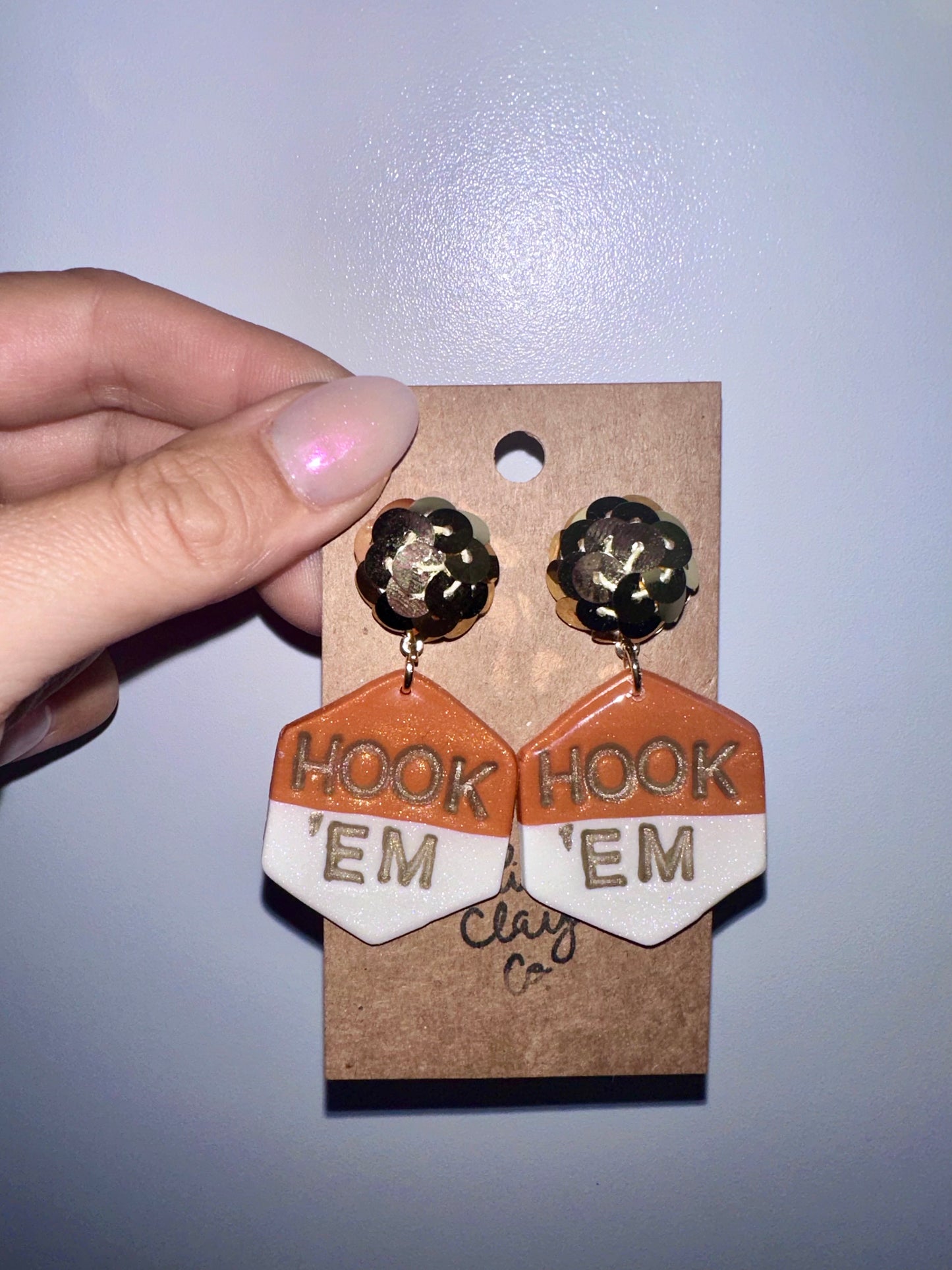 Texas Longhorns earrings