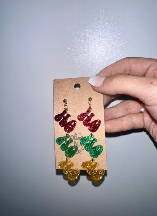 HoHoHo Acrylic Earrings