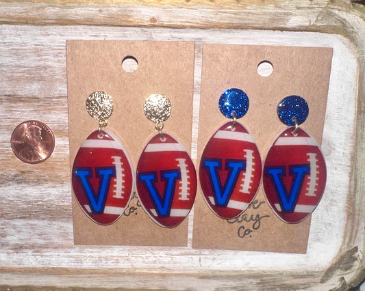 Vancleave football earrings