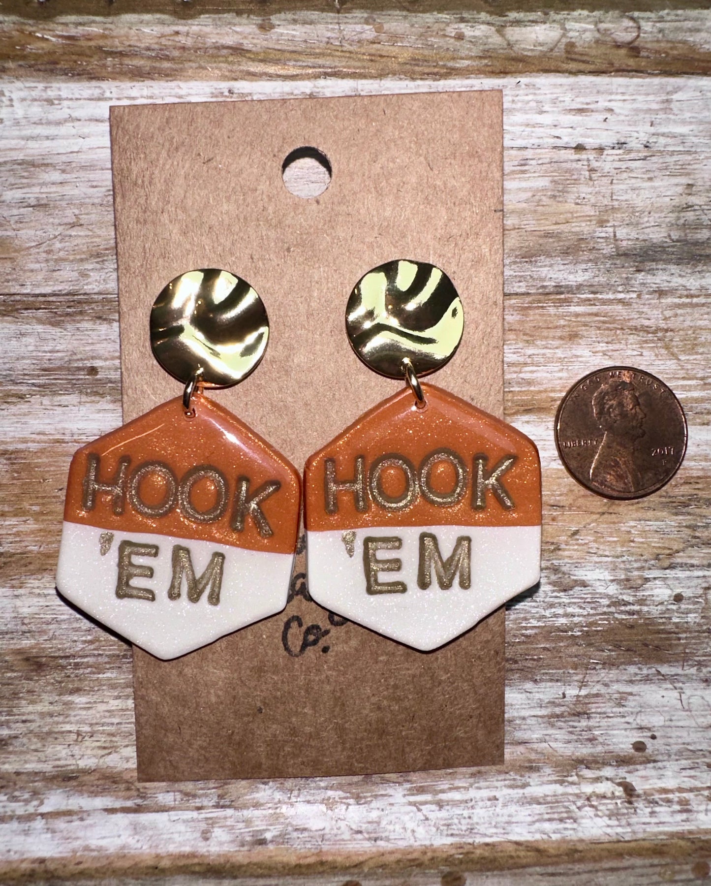 Texas Longhorns earrings