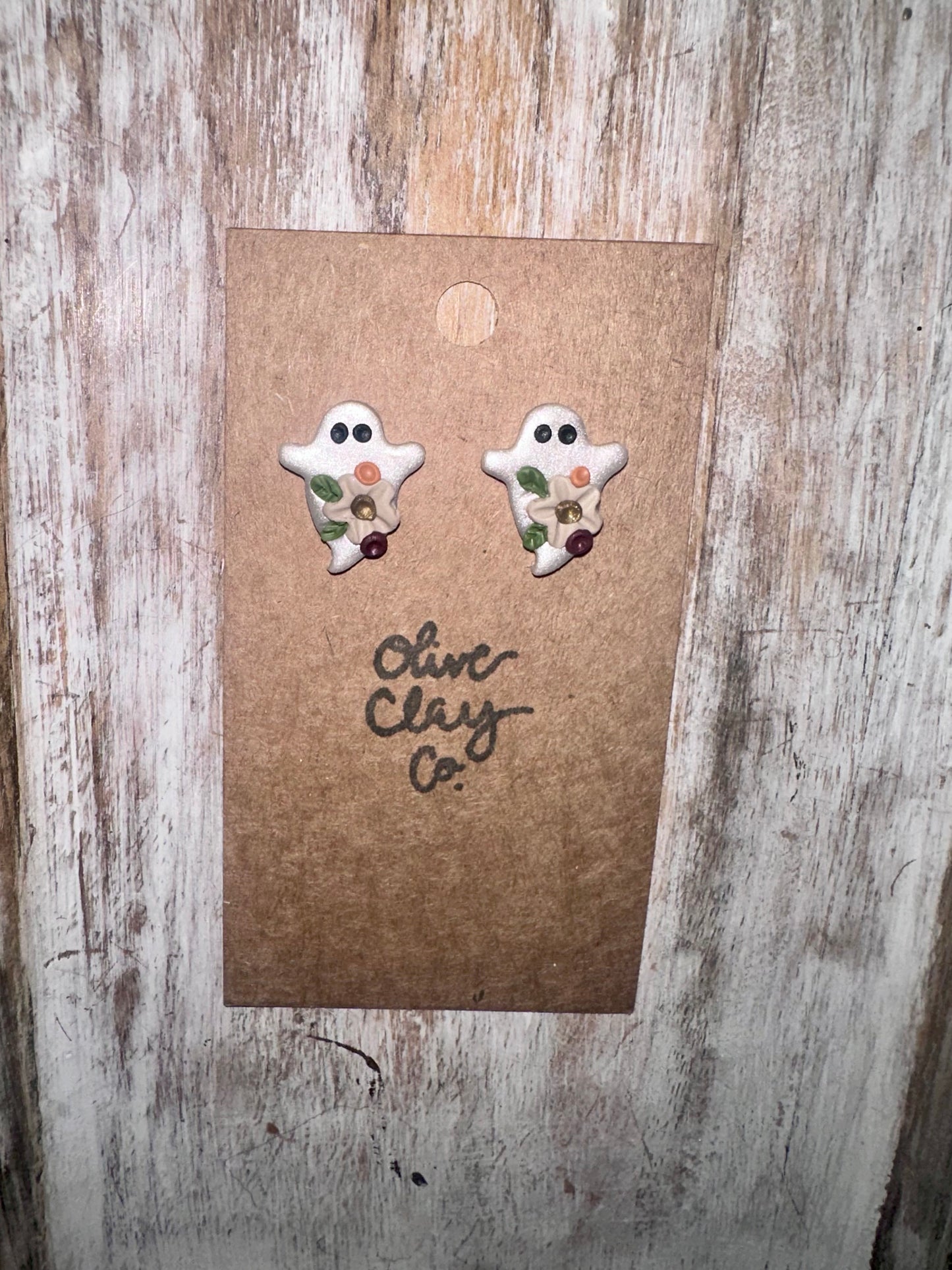 Floral Ghost studs