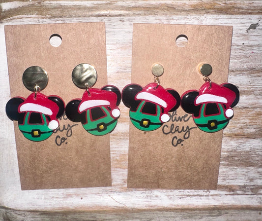 Mouse Christmas Earrings